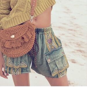 Free People Around the World harem shorts S